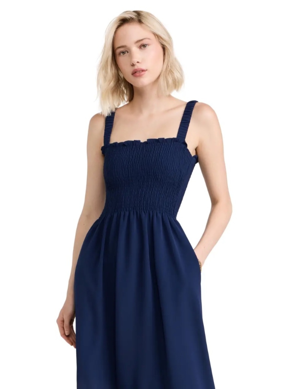 Hill House Home the Anjuli Nap Maxi Dress Women's Size XS Navy Blue (Y)